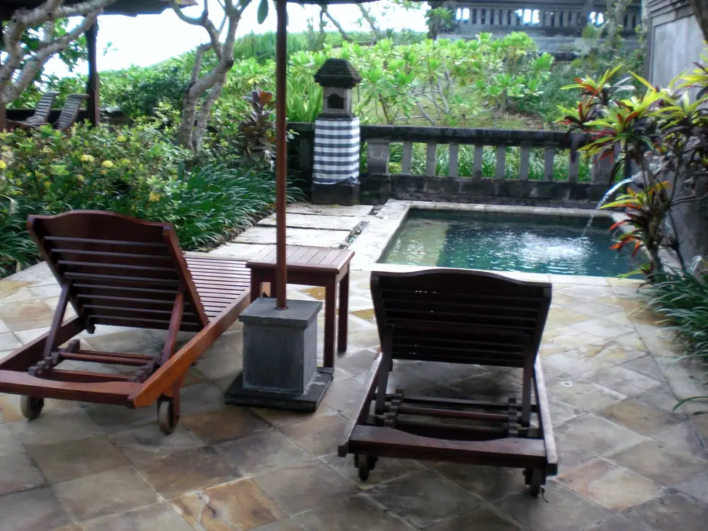 Secluded private plunge pool of a Bali villa