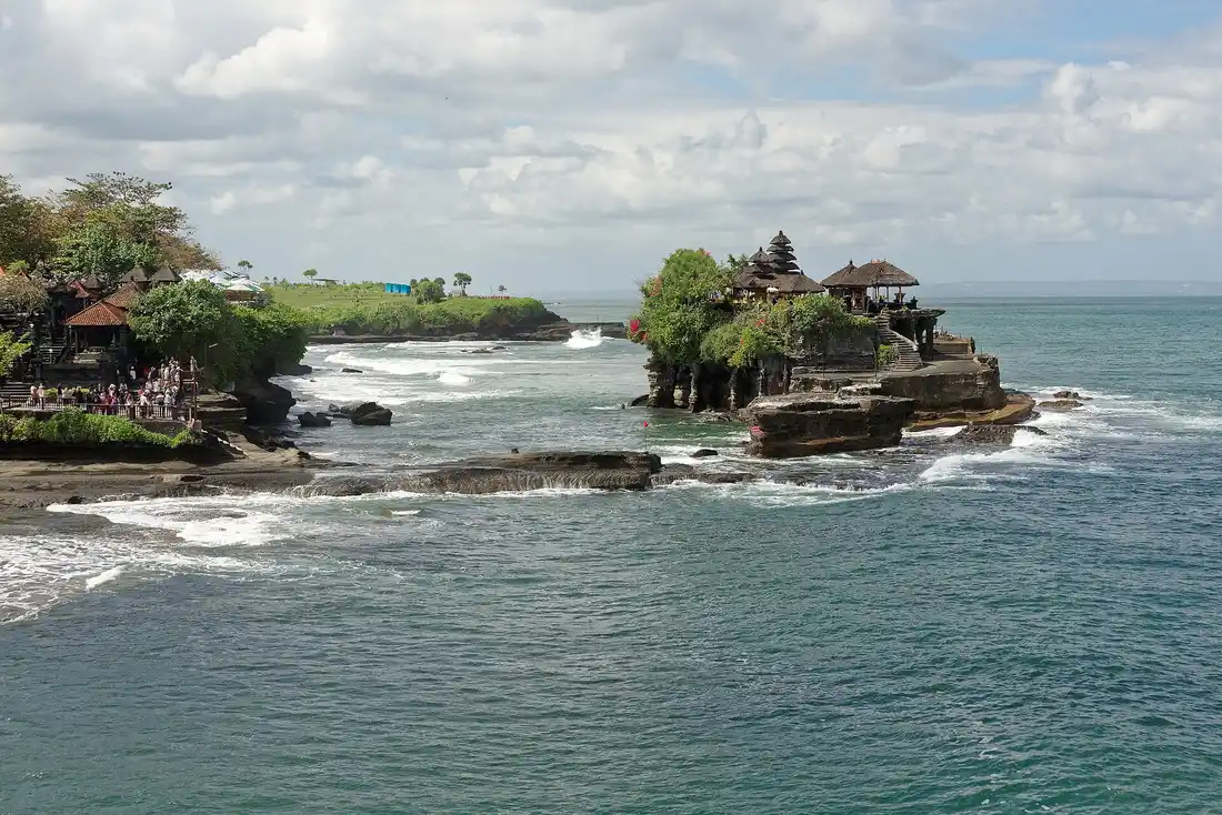 Tanah Lot sea temple on its rock
