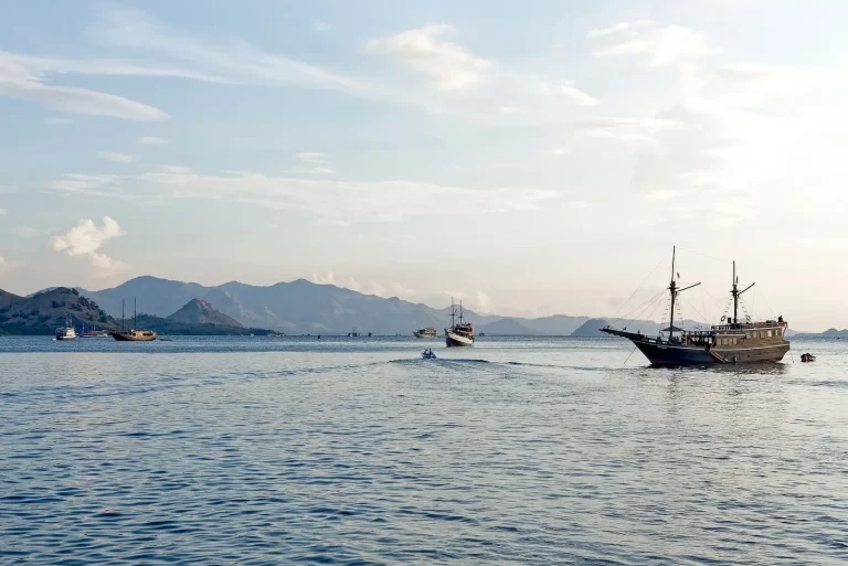 Phinisi sailing boat on the waters of Komodo National Park